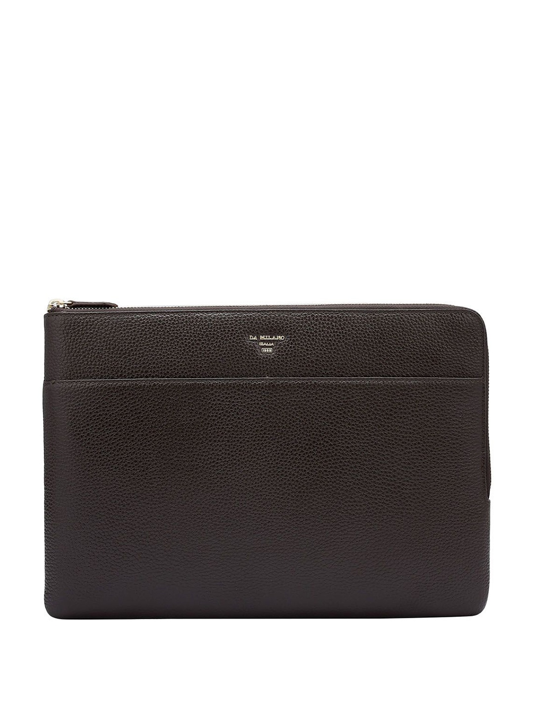 

Da Milano Unisex Textured Laptop Sleeve, Brown