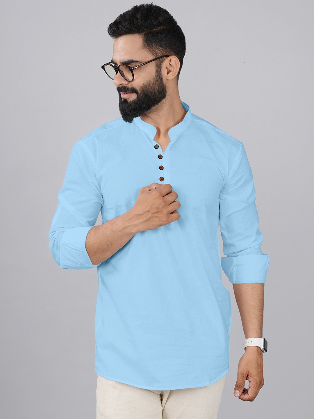 

FINIVO FASHION Men Kurta, Blue