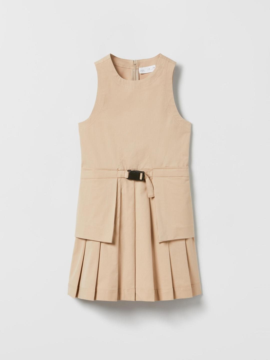 

ZARA Girls Beige Dresses