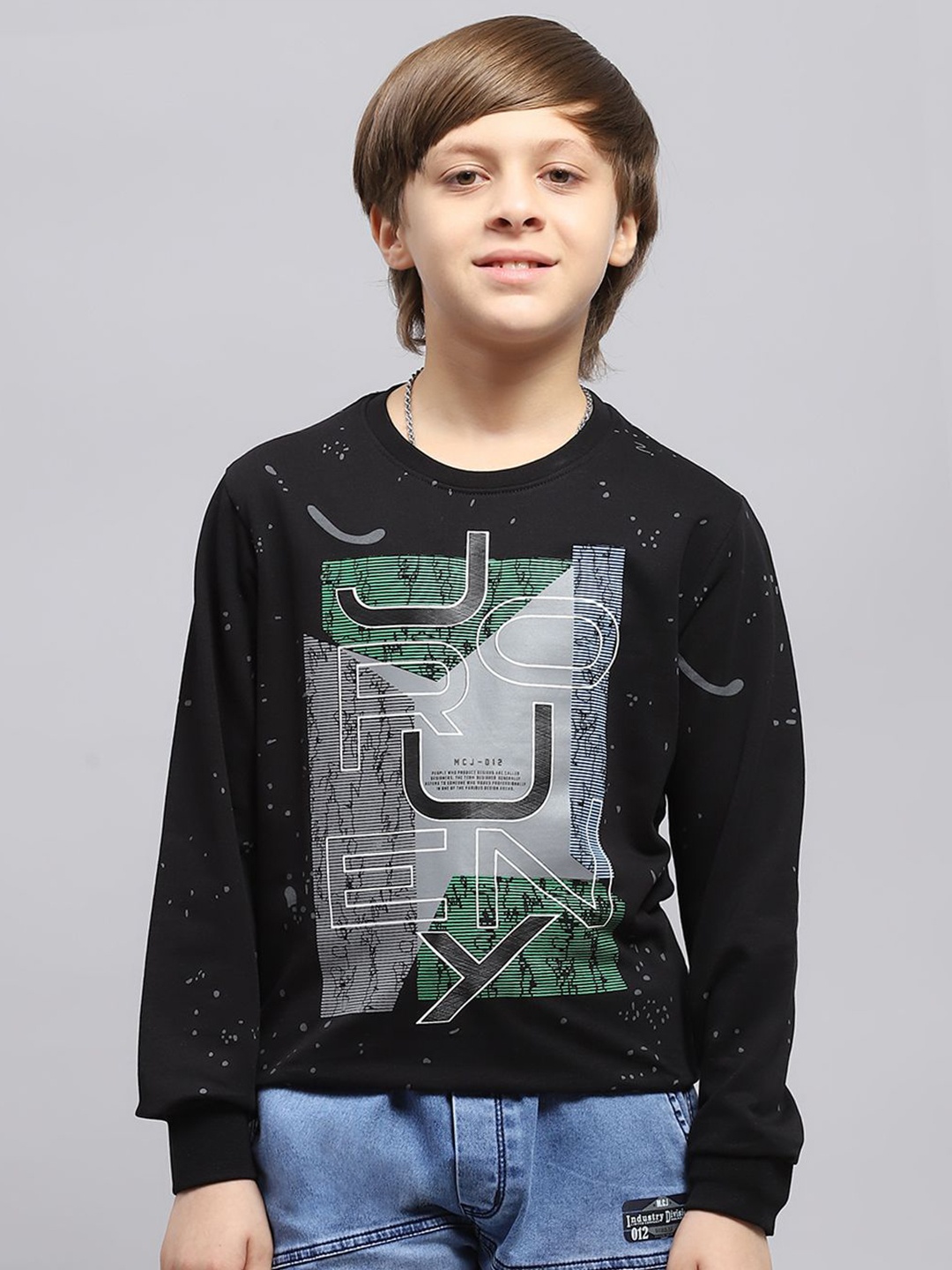 

Monte Carlo Boys Printed Sweatshirt, Black