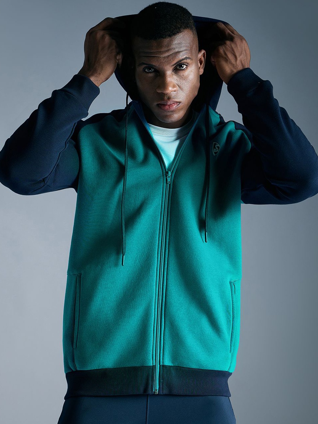 

SG Men Printed Hooded Pullover Sweatshirt, Navy blue