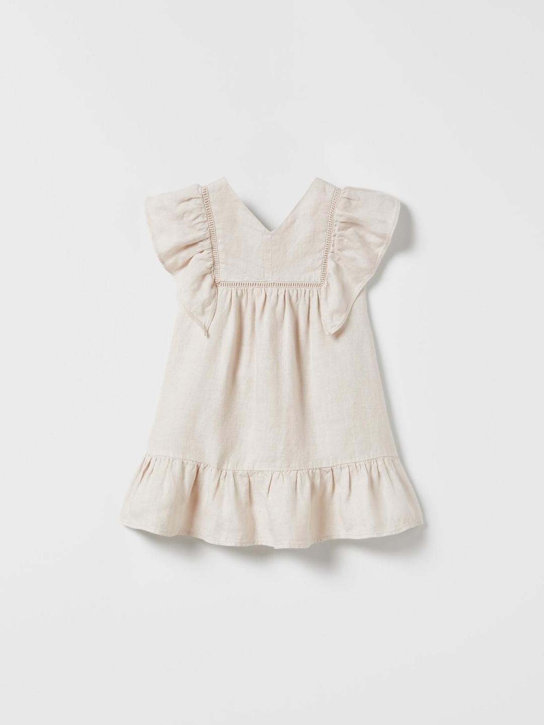

ZARA Girls Beige Dresses