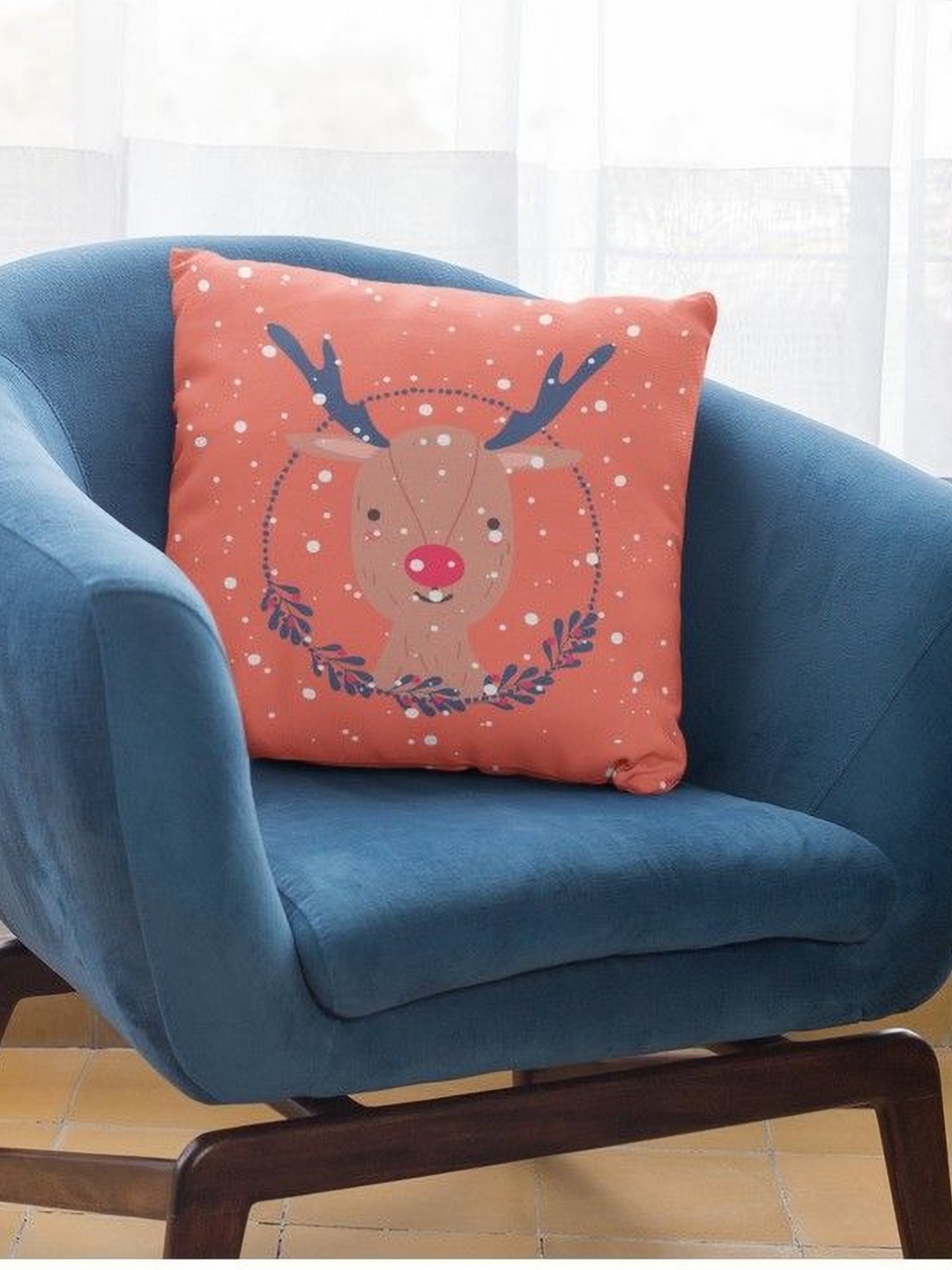 

THEYAYACAFE Pink & Blue Abstract Velvet Square Cushion Covers