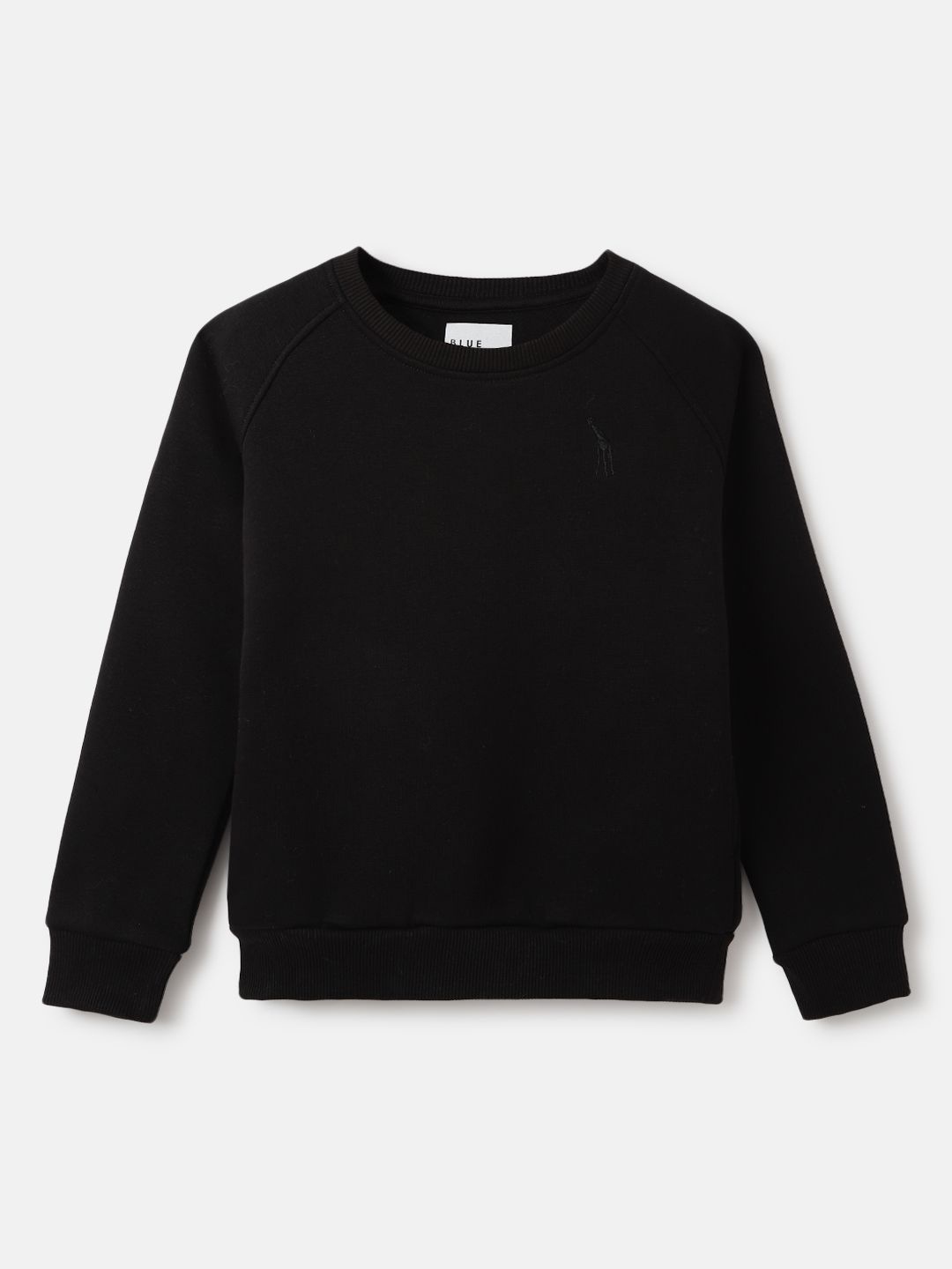

Blue Giraffe Boys Round Neck Sweatshirt, Black
