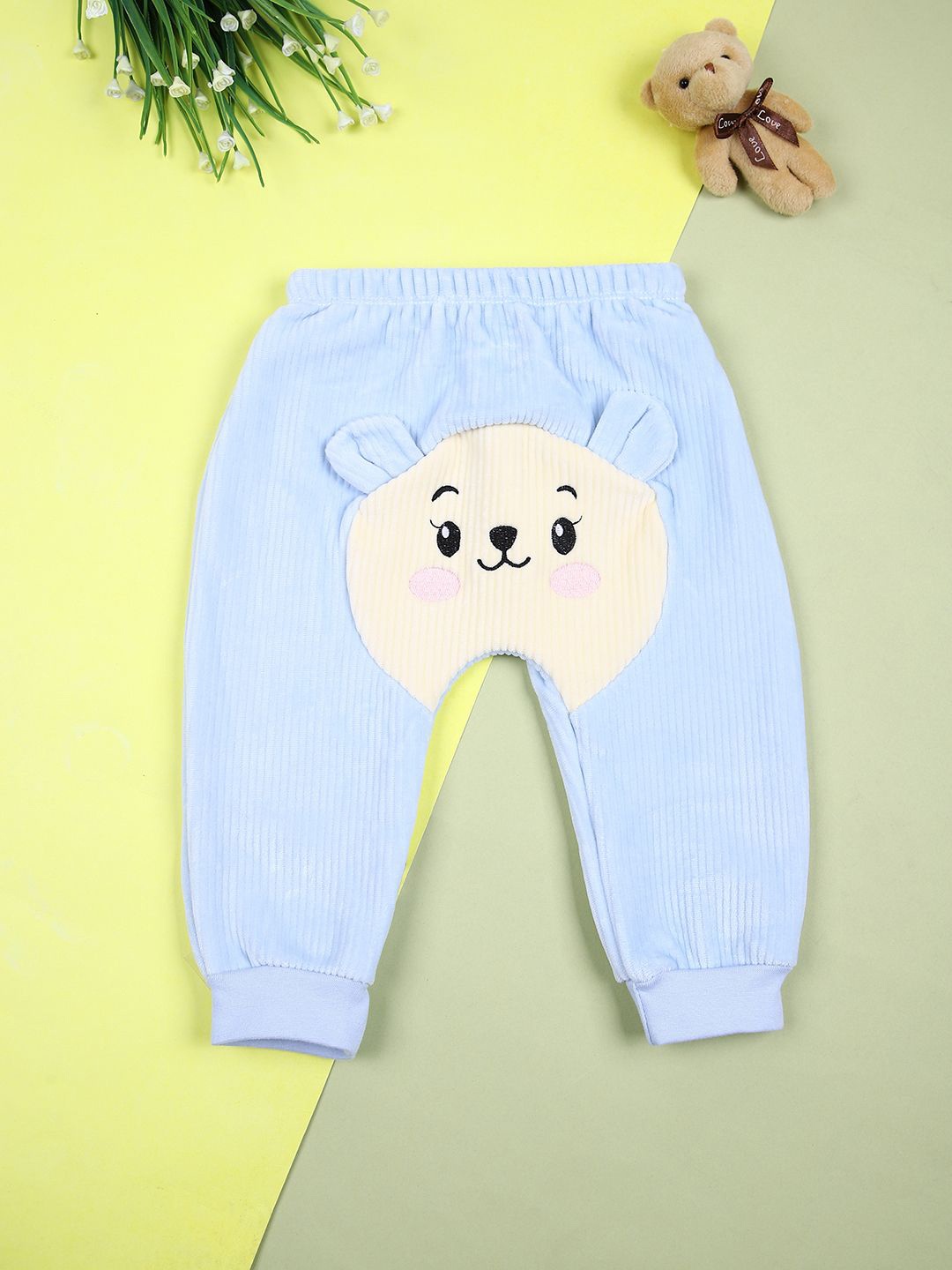

V-Mart Kids Printed Mid-Rise Cotton Lounge Joggers, Blue