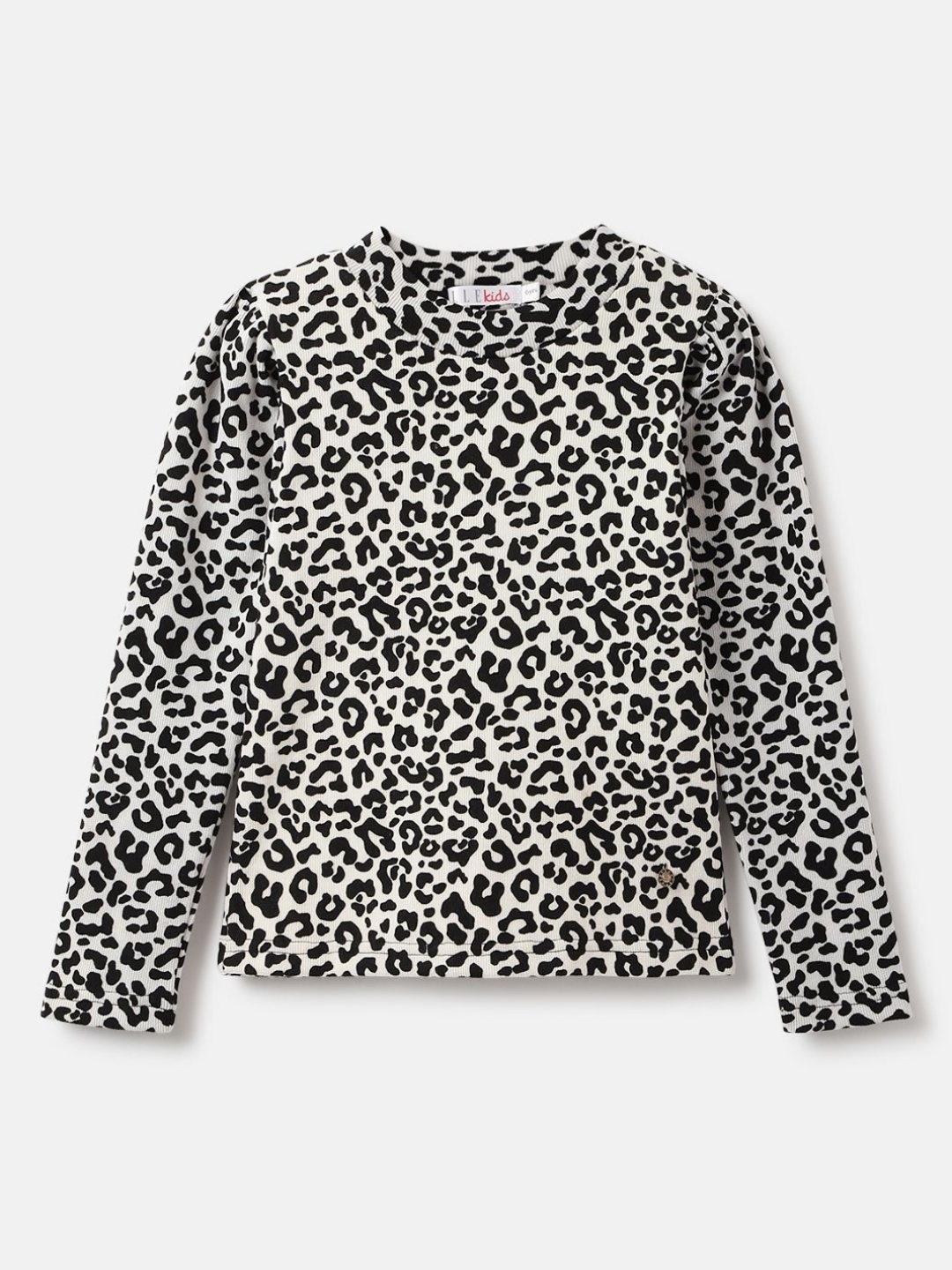 

ELLE Girls Animal Printed Round Neck Cotton T-shirt, Black