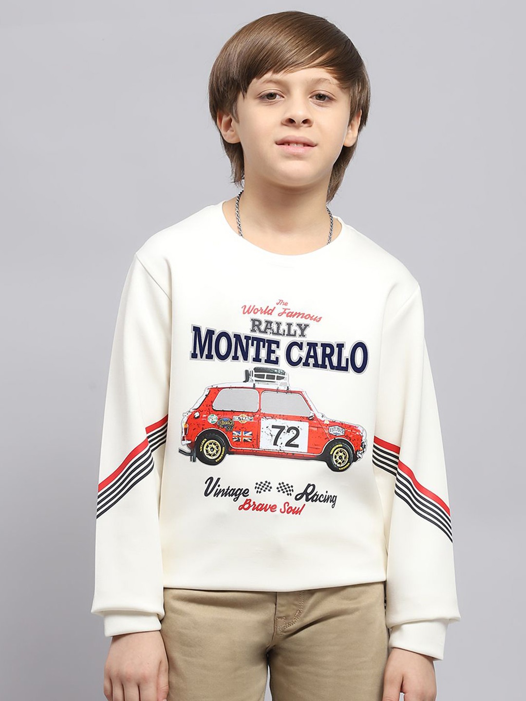 

Monte Carlo Boys winter Sweatshirt, Off white