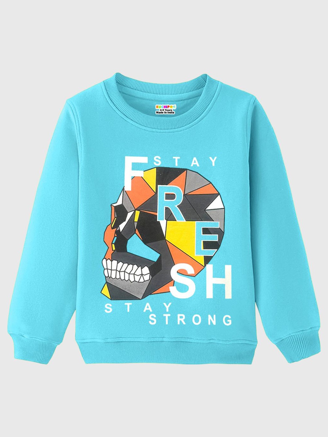 

KUCHIPOO Boys Printed Pullover Sweatshirt, Blue