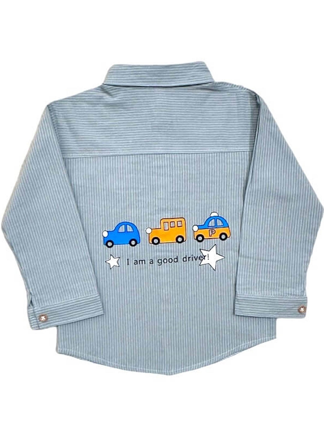 

TrendyKid Boys Comfort Pinstripes Opaque Striped Casual Shirt, Blue