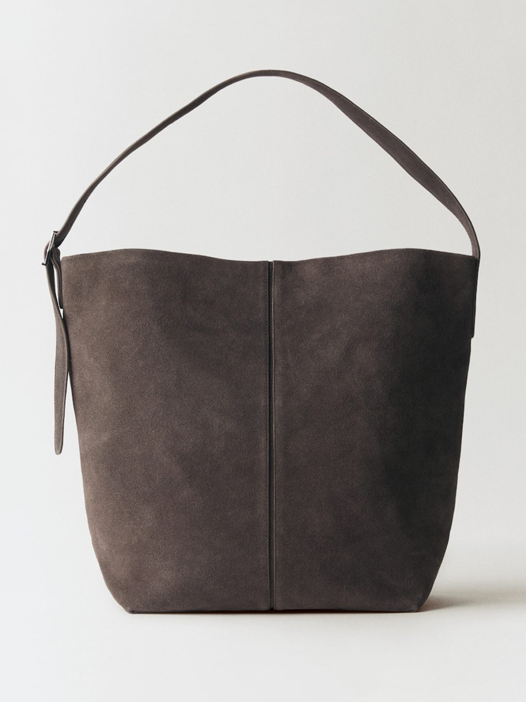 

MANGO Suede Structured Shoulder Bag, Brown