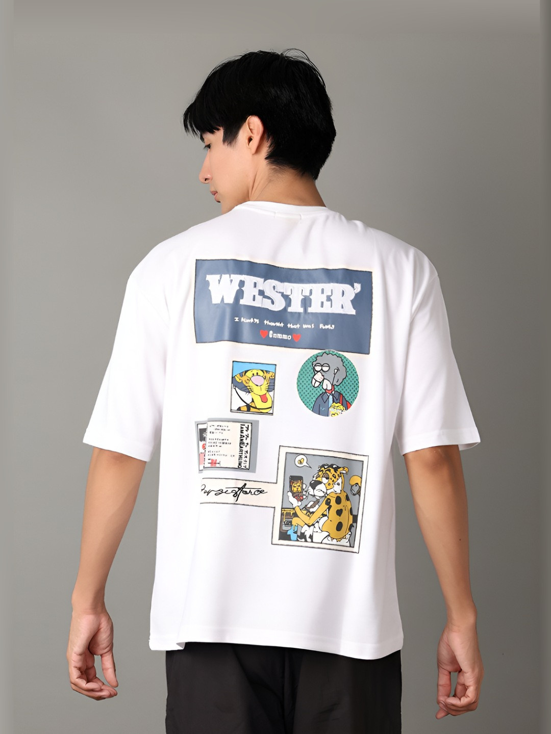 

V-Mart Men Typography Printed Round Neck T-shirt, White