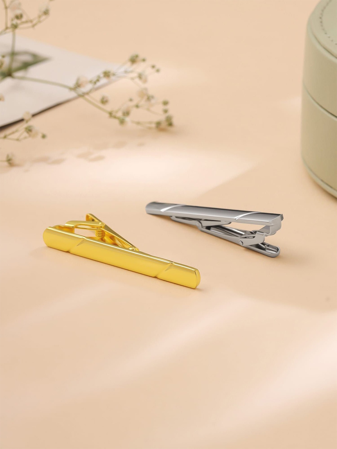 

Yellow Chimes Set of 2 Minimal Brooch, Gold