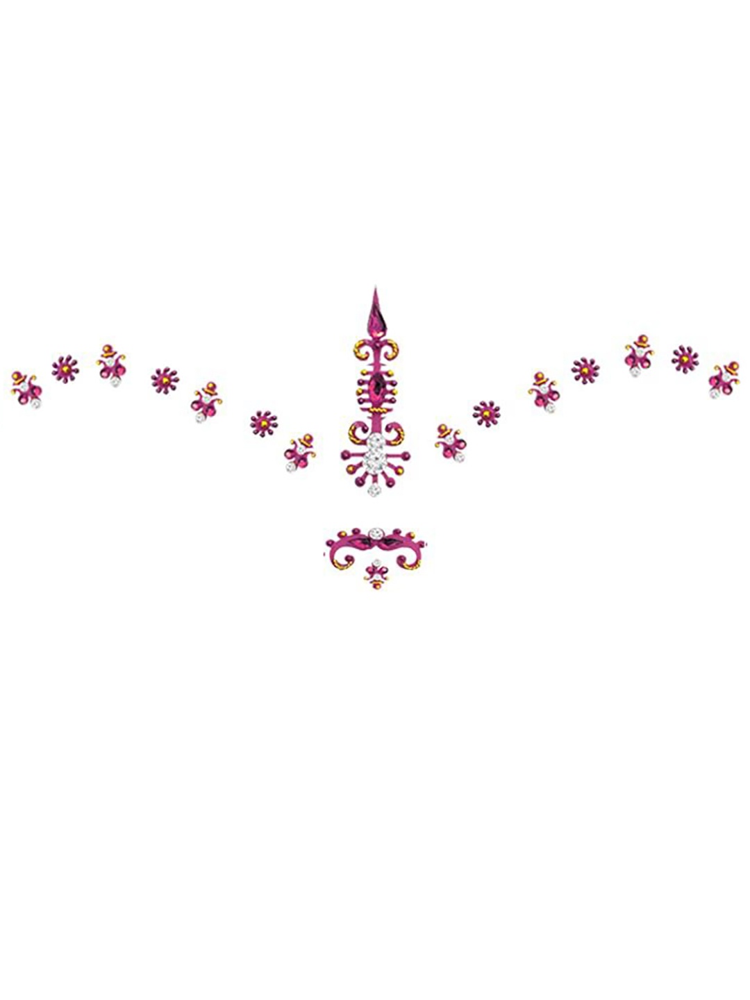 

Comet Busters Body Jewel Temporary Tattoo, Pink