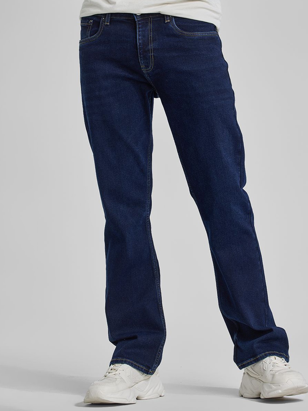 

Snitch Men Classic Light Fade Stretchable Jeans, Navy blue