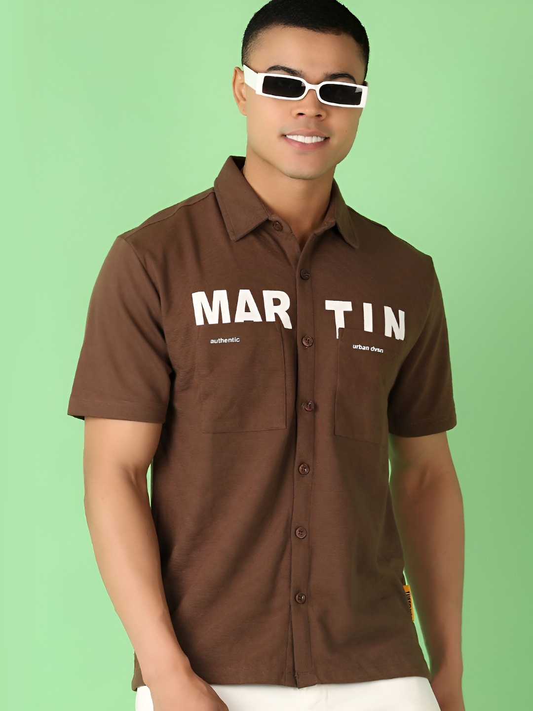 

V-Mart Men Polo Collar T-shirt, Brown