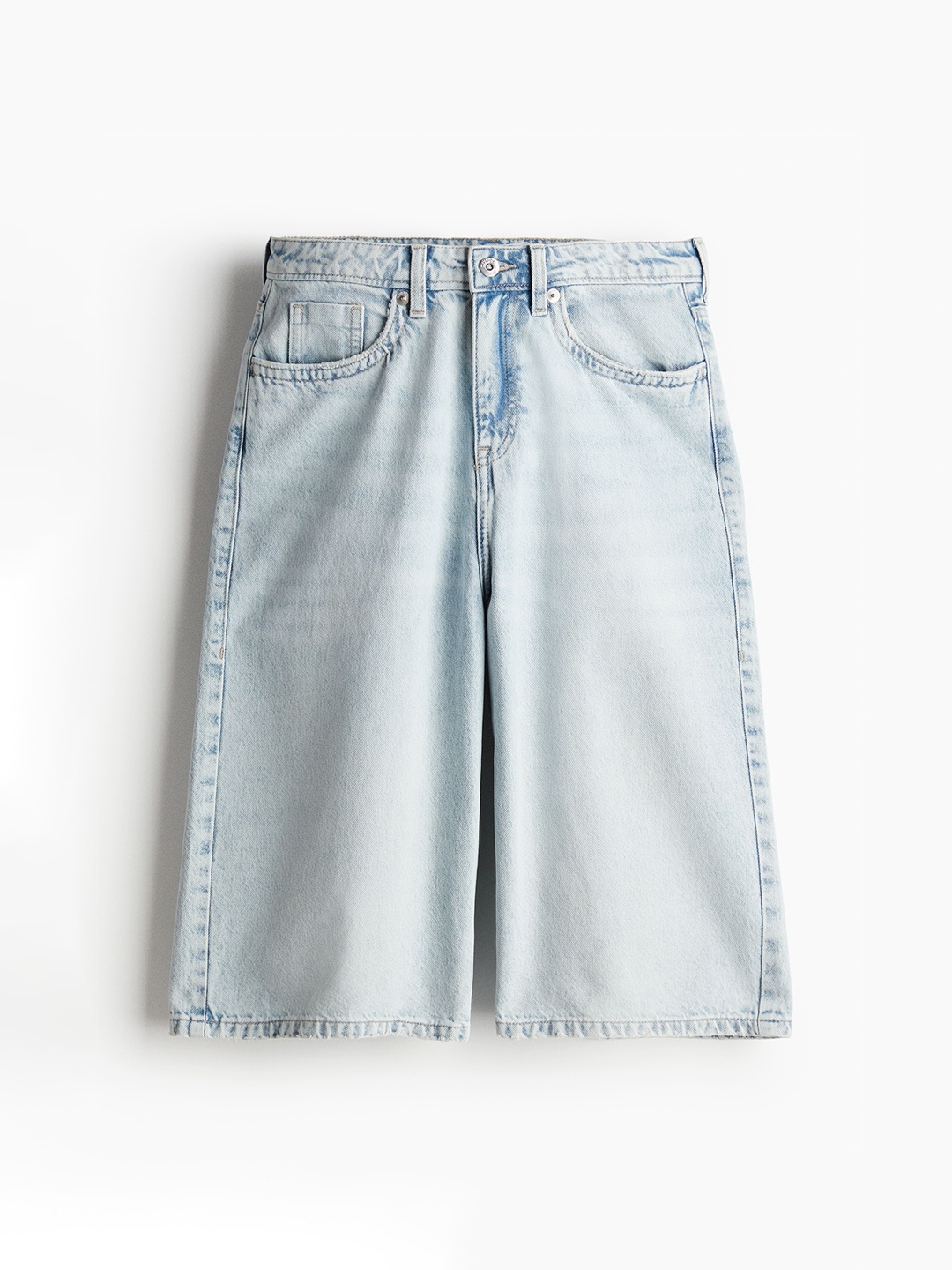 

H&M Women Pure Cotton Denim Shorts, Blue