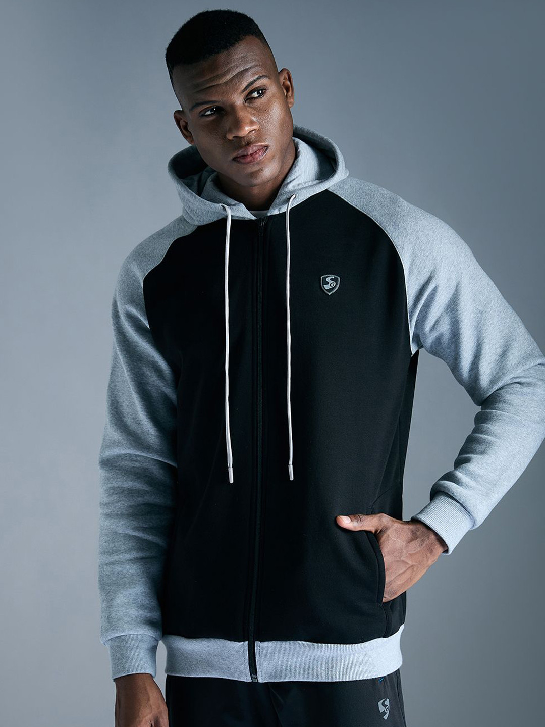 

SG Men Printed Hooded Pullover Sweatshirt, Grey