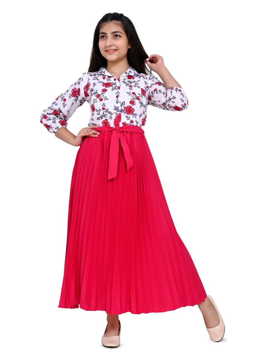 

BAESD Women Floral Printed Maxi Dress, Pink