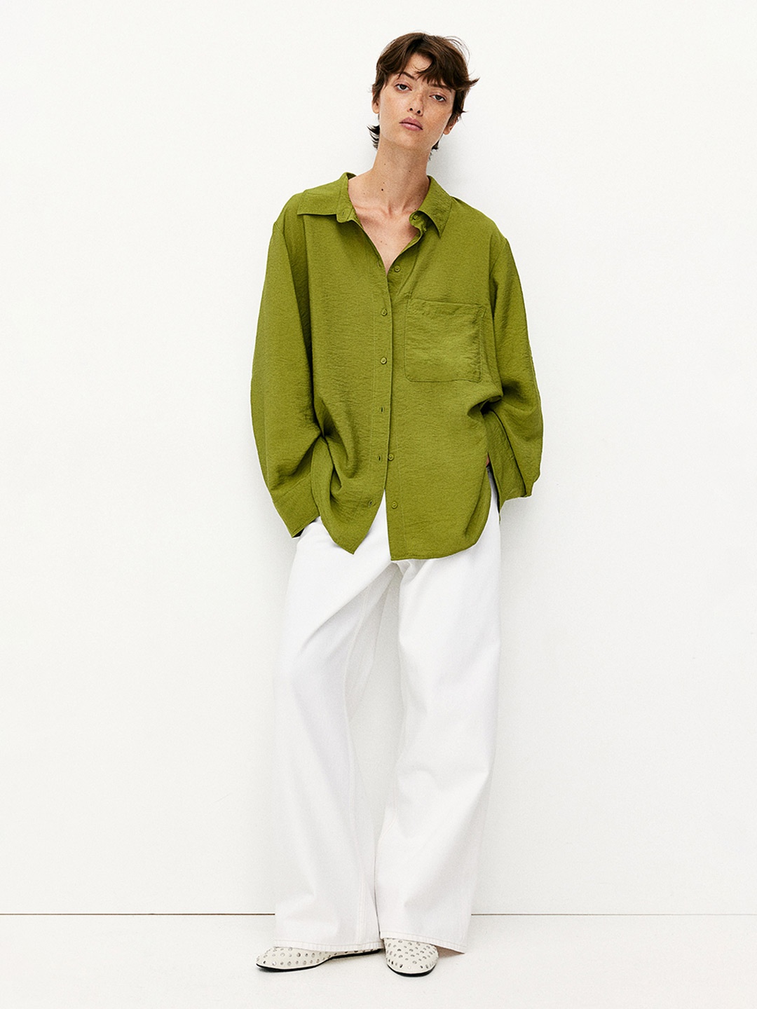 

H&M Blouses Shirts, Green