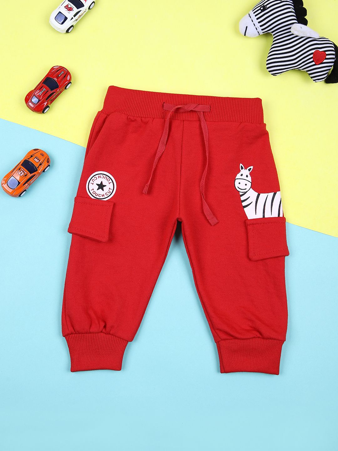 

V-Mart Infants Printed Track Pants, Red