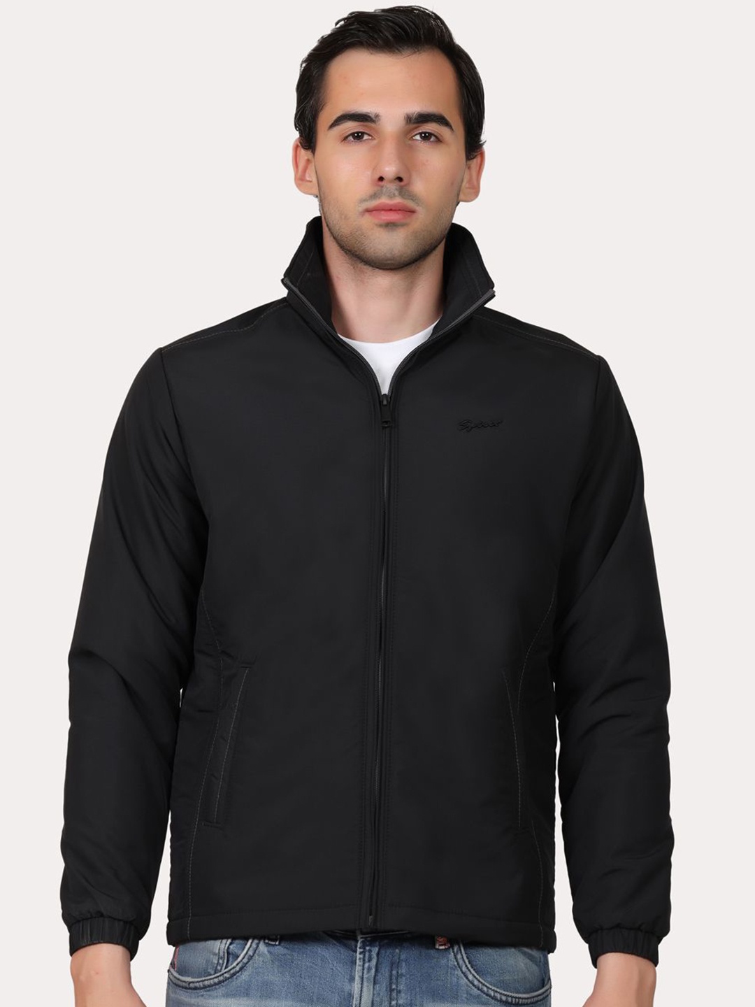 

Spirit Men Polyester Lightweight Tailored Jacket, Black