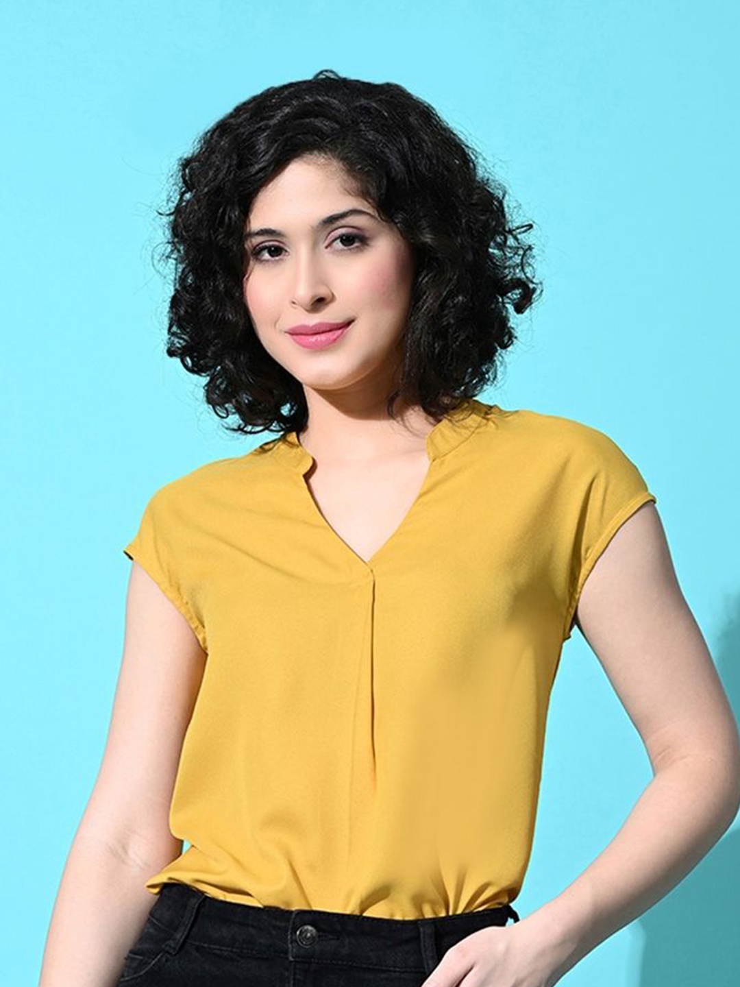 

PRETTY LOVING THING Women Solid Top, Yellow