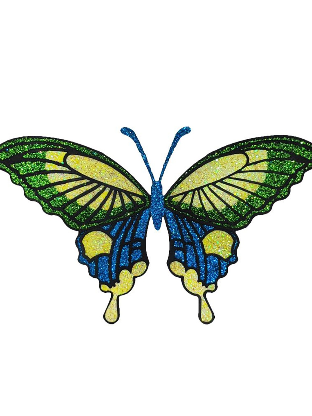 

Comet Busters Temporary Body Jewel Butterfly Tattoo, Multi