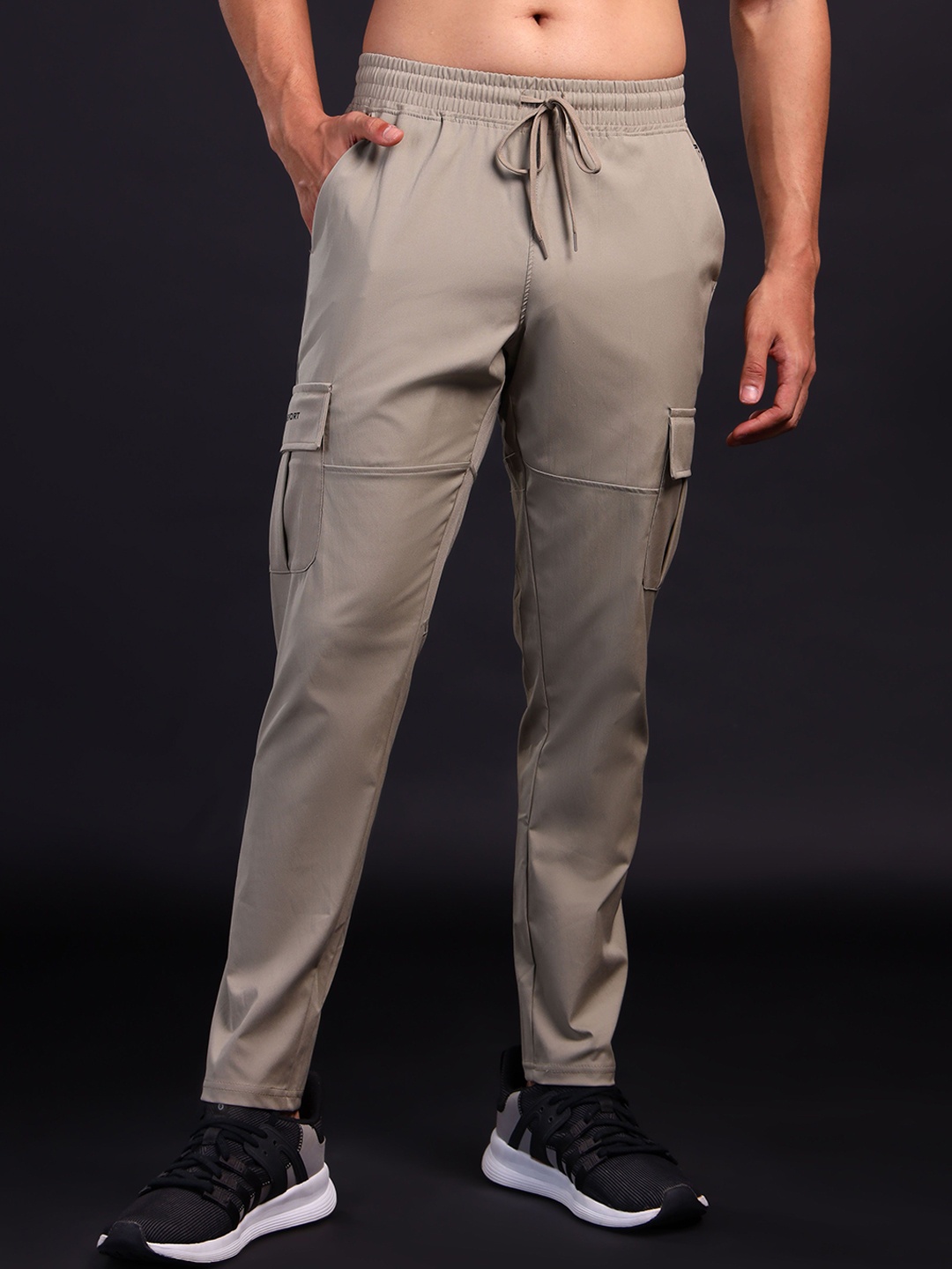 

Technosport Men Relaxed Fit Rapid-Dry Track Pants, Khaki