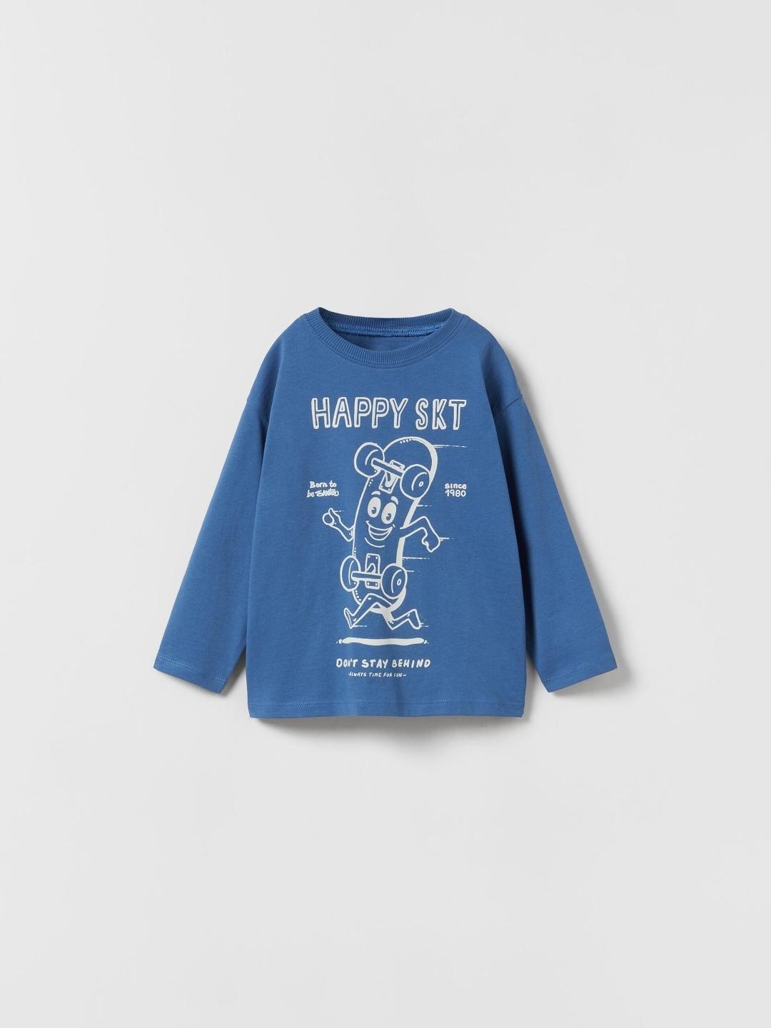 

ZARA Kids-Unisex Blue Tshirts
