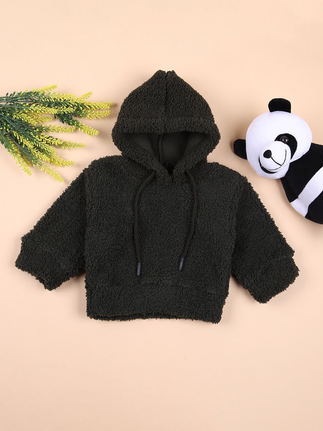 

V-Mart Kids Hooded Pullover Sweatshirt, Olive