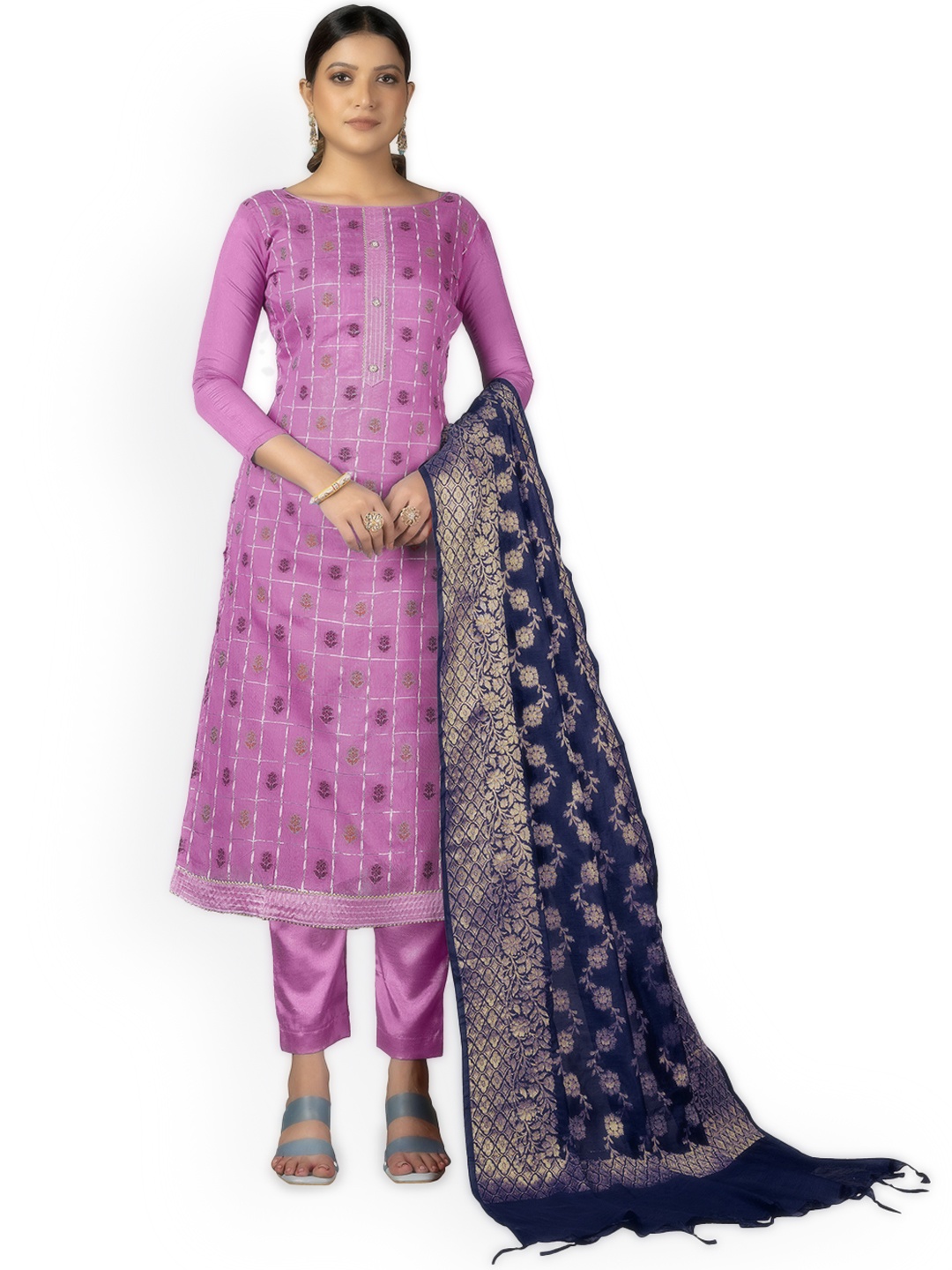 

Maroosh Ethnic Motifs Embroidered Unstitched Dress Material, Pink