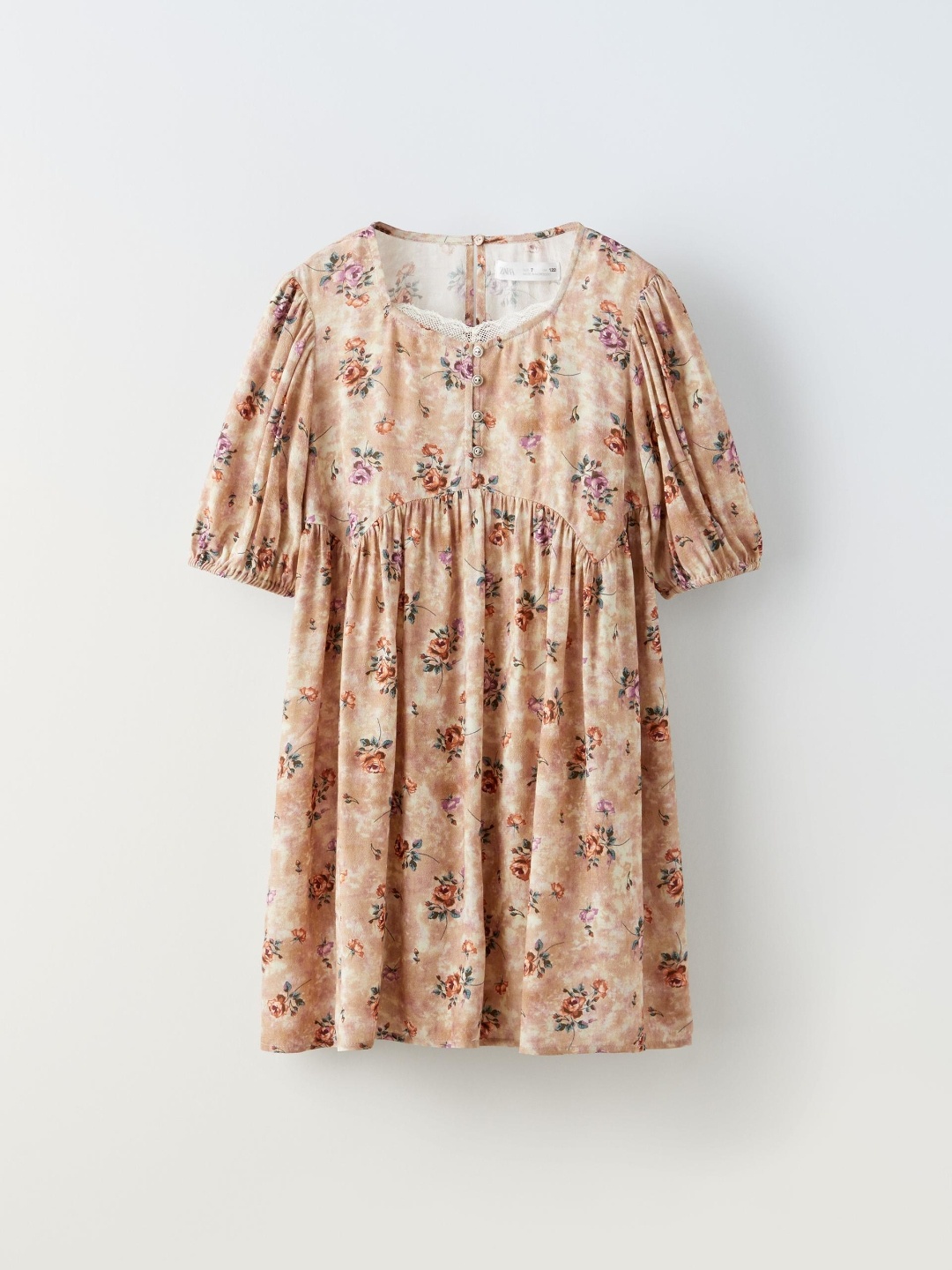 

ZARA Girls Beige Dresses