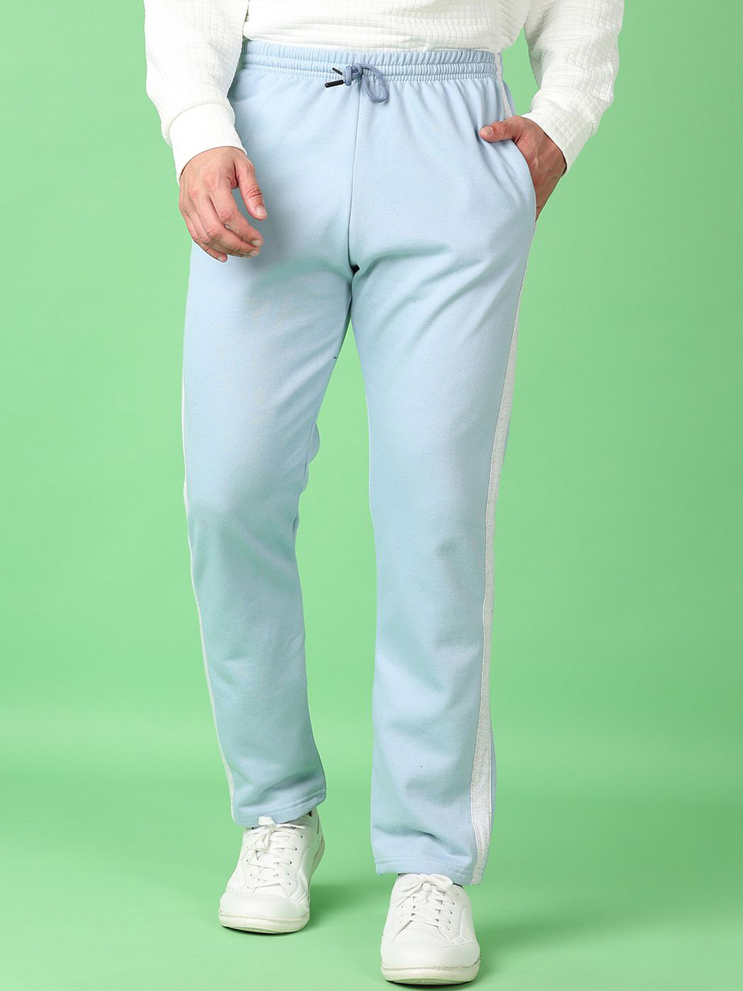 

V-Mart Men Regular Fit Cotton Track Pant, Blue