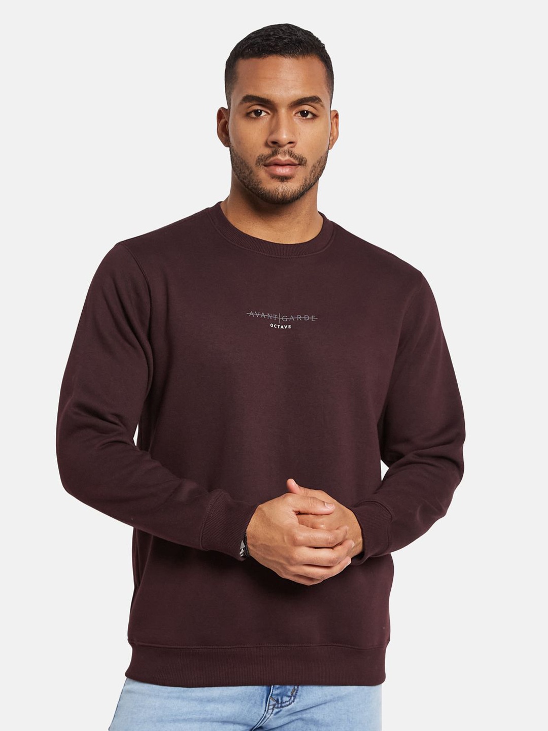 

Octave Men Round Neck Sweatshirt, Maroon