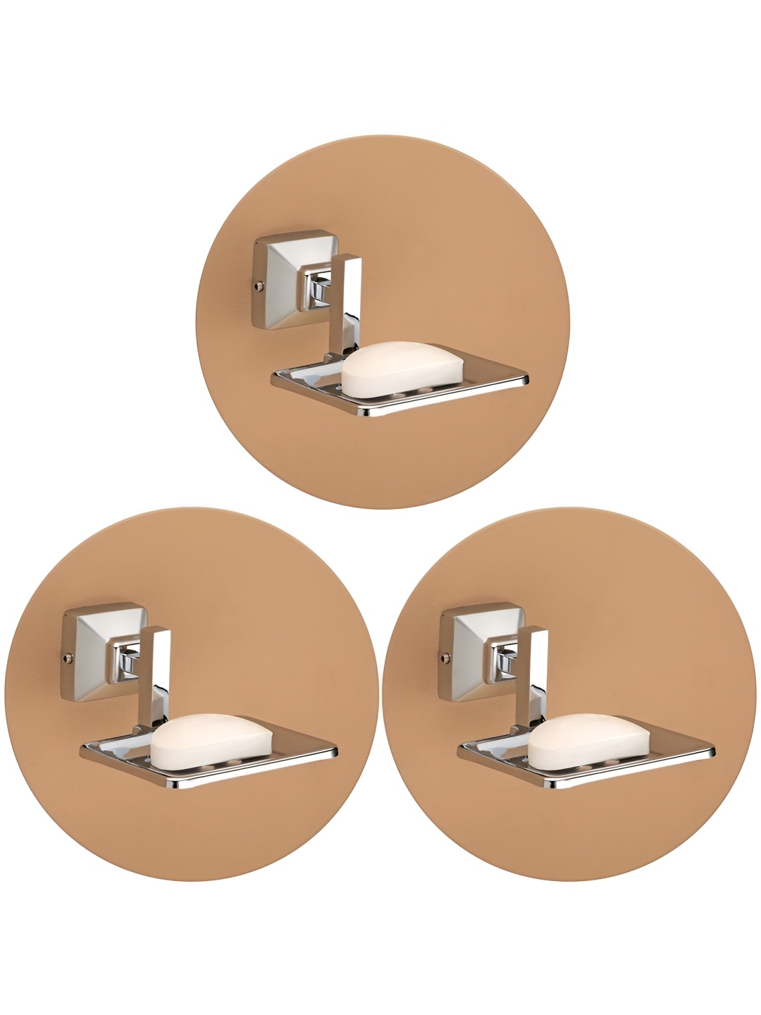 

Plantex Silver-Toned 3 Stainless Steel Soap Dish