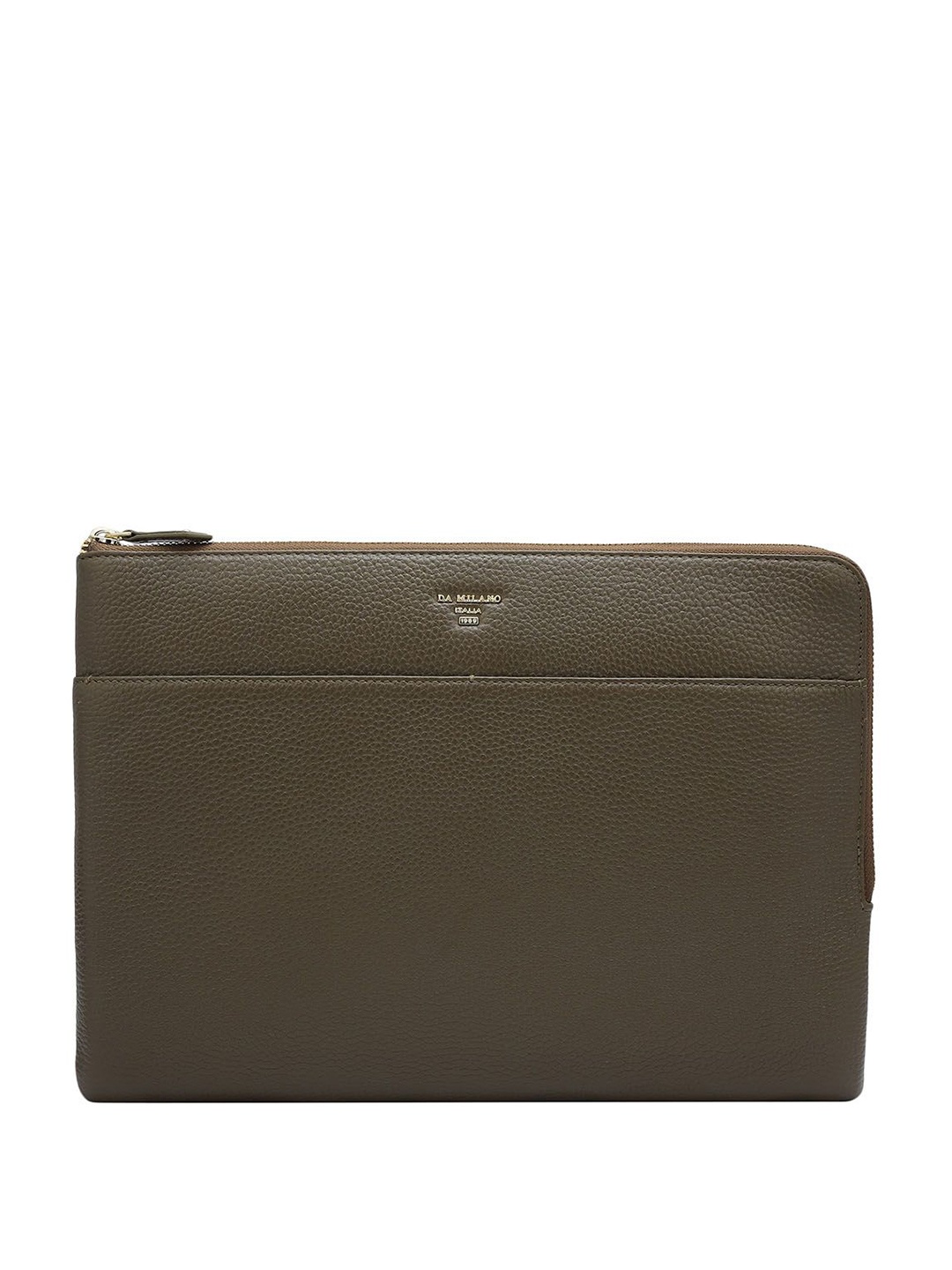 

Da Milano Unisex Textured Laptop Sleeve, Brown
