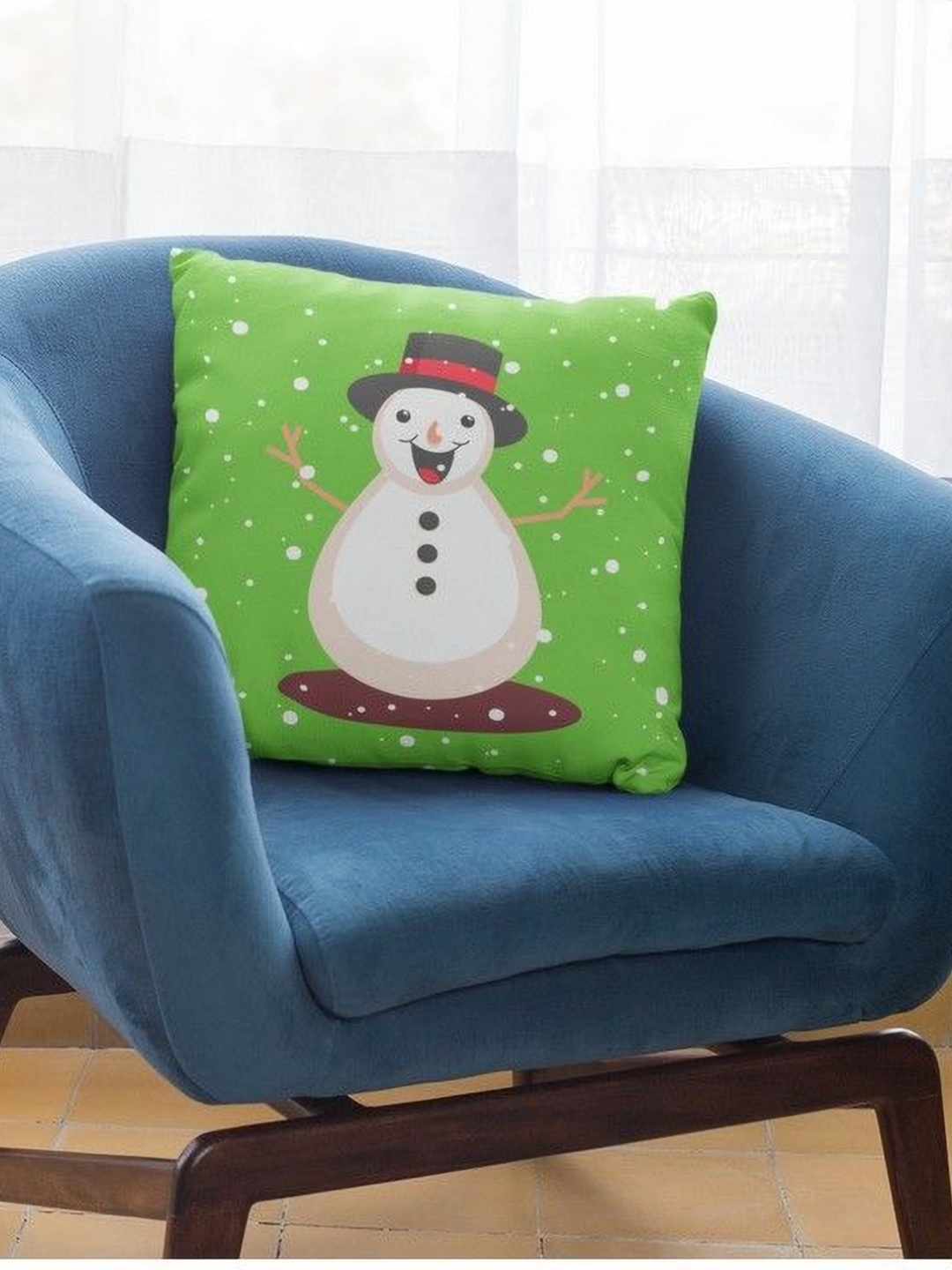 

THEYAYACAFE Green & White Quirky Velvet Square Cushion Covers