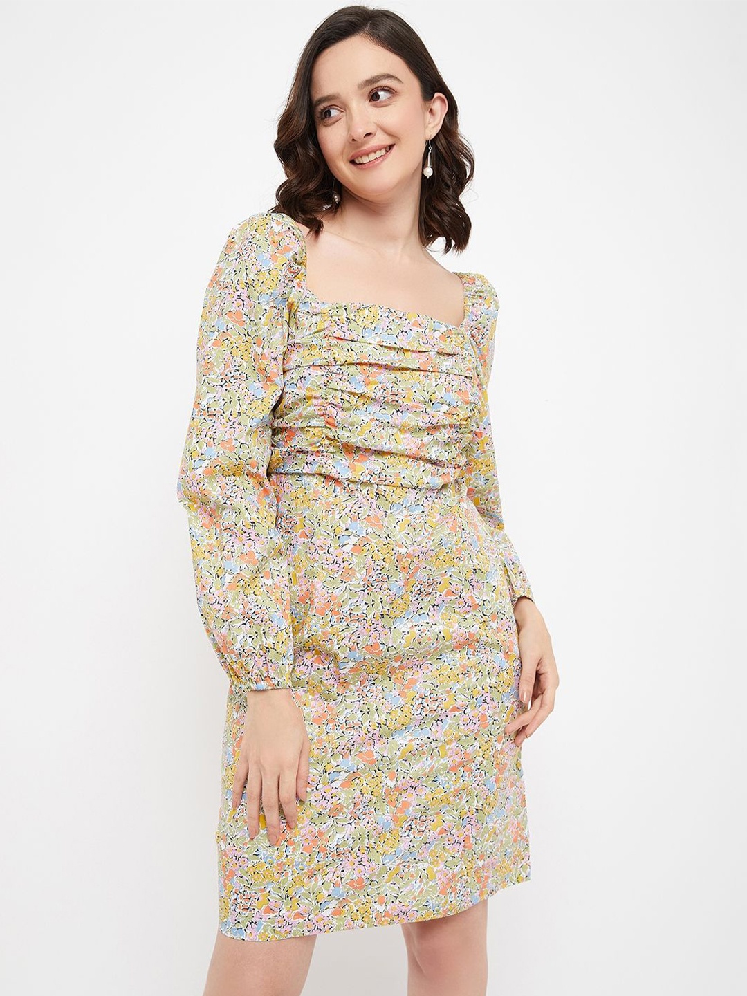 

Madame Women Floral Printed Sheath Dress, Off white