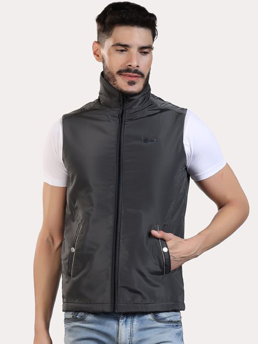 

Spirit Men Polyester Lightweight Tailored Jacket, Grey