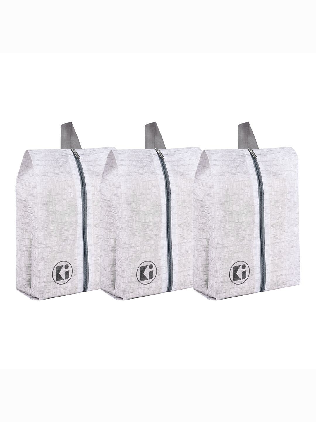 

Kuber Industries White & Grey 3 Pieces Shoes Organisers