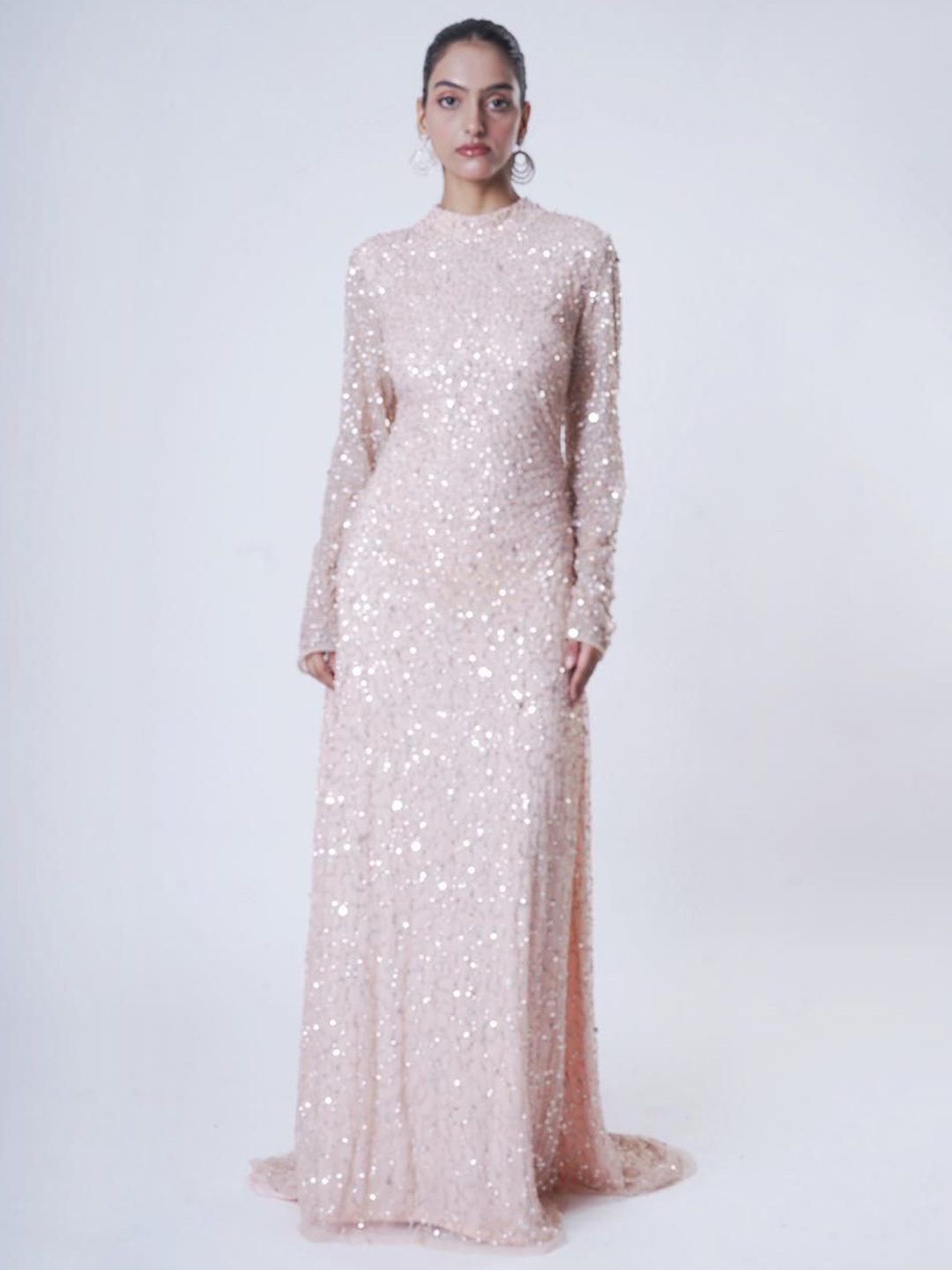 

UPGRADE Women Embellished Maxi Dress, Peach