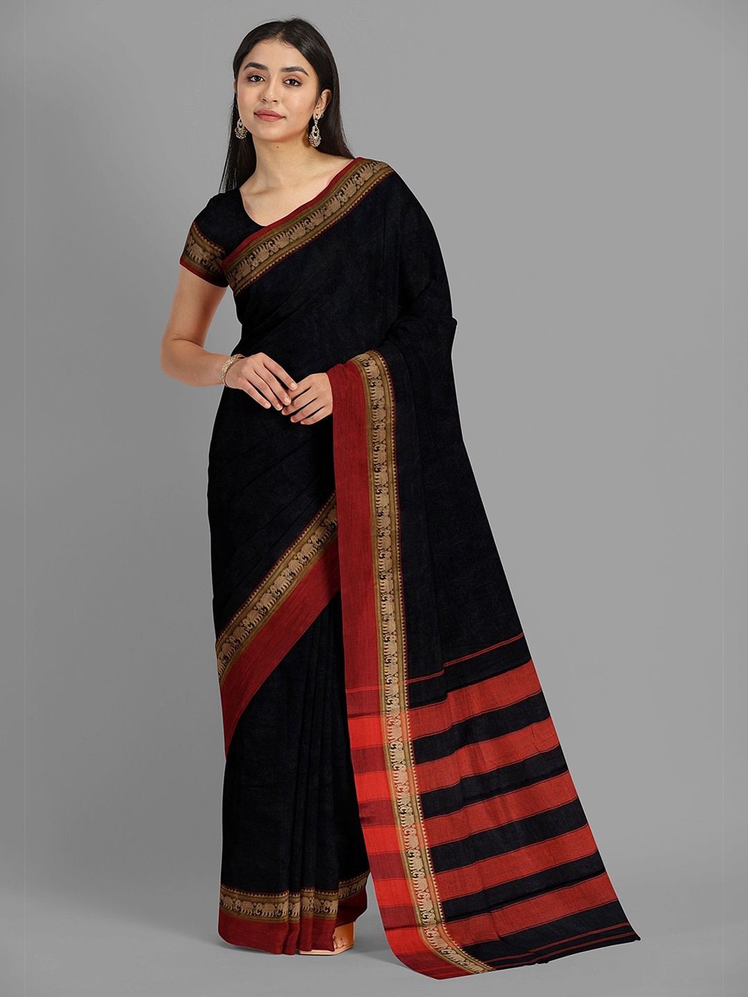 

The Chennai Silks Sambalpuri Saree, Black