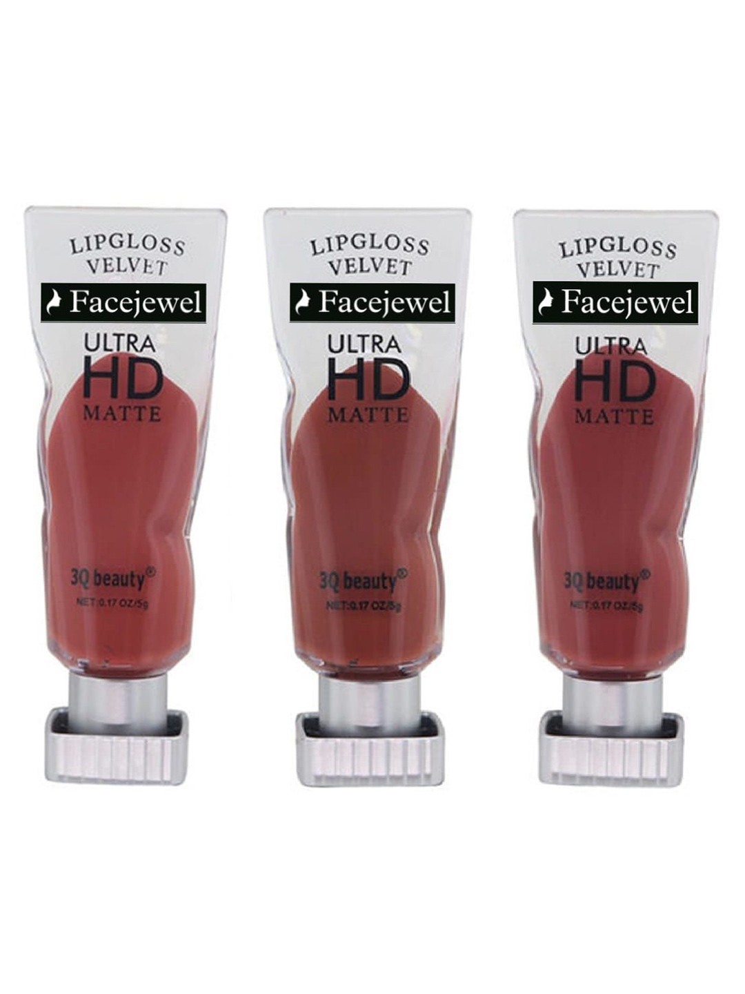 

Facejewel Set Of 3 Ultra HD Matte Lipstick - 4 ml Each Shade Red - Maroon - Nude
