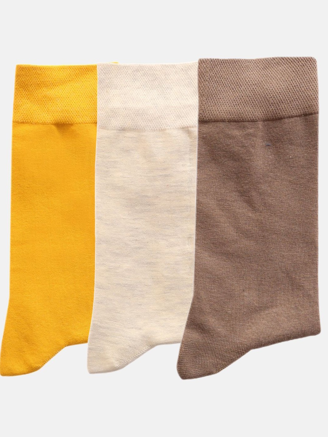 

N2S NEXT2SKIN Men Pack Of 3 Calf-Length Socks, Yellow