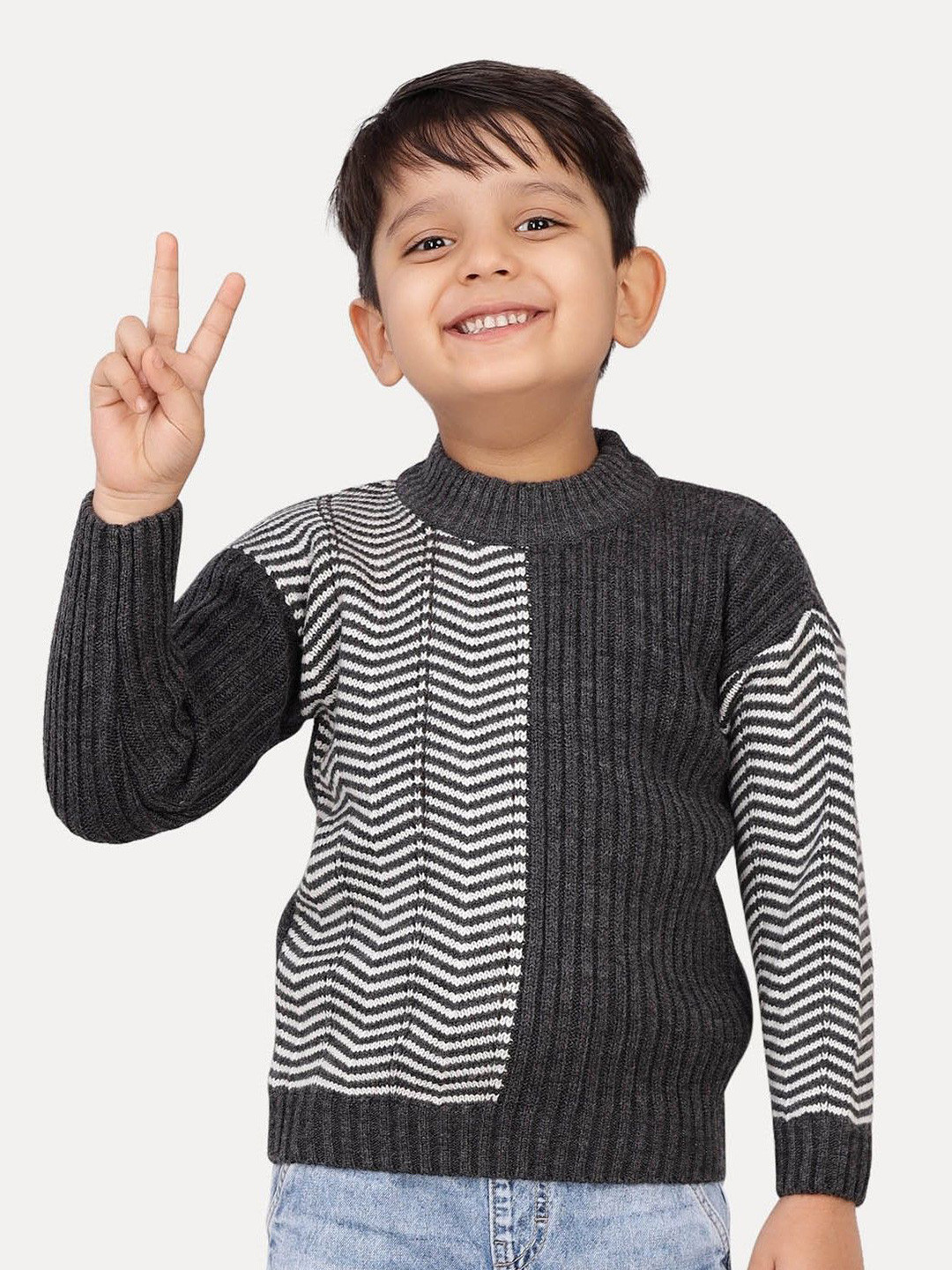 

JoE Hazel Boys Striped Pullover Sweaters, Black