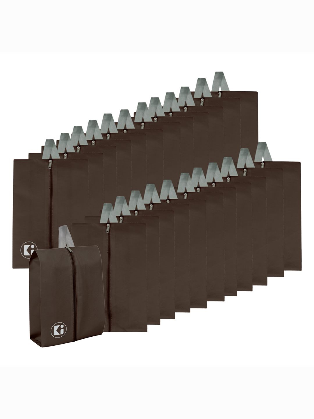 

Kuber Industries Brown 24 Pieces Shoes Organisers
