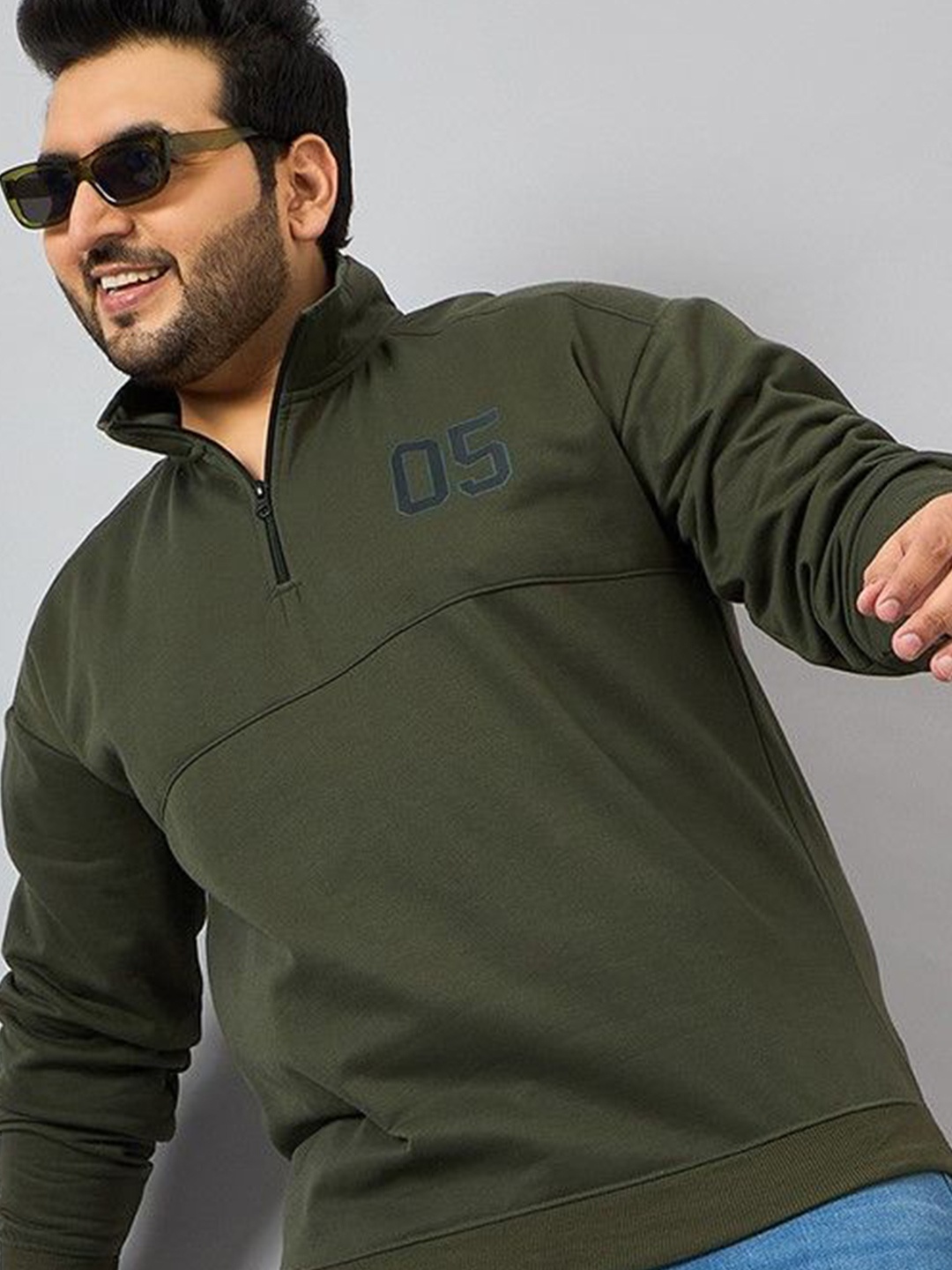 

AUSTIVO Men Plus Size Sweatshirt, Olive