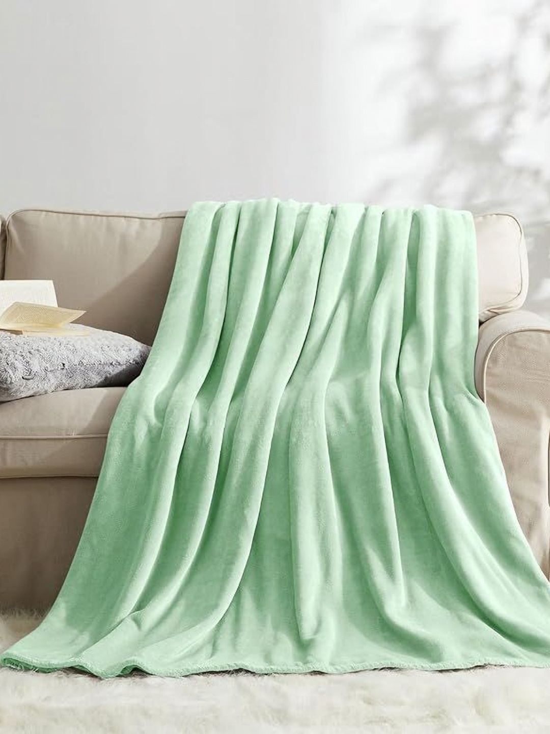 

BREVARD Sea Green 300 GSM Double Bed Blanket