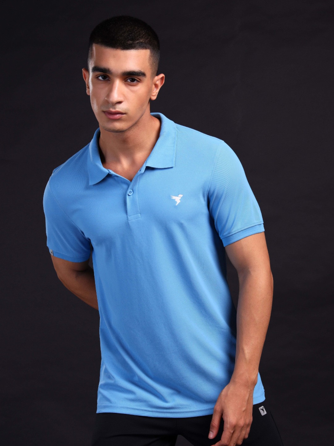 

Technosport Men Polo Collar UPF50 Slim Fit T-shirt, Blue