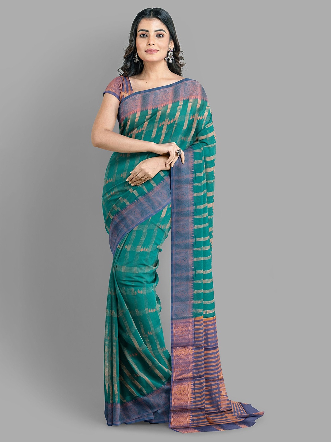 

The Chennai Silks Woven Design Zari Art Silk Banarasi Saree, Green